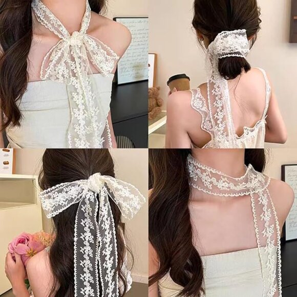 Lace Ribbon Scarf Belt main image 6